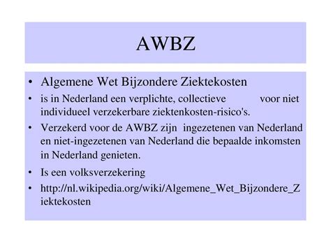 awebz|Algemene Wet Bijzondere Ziektekosten .